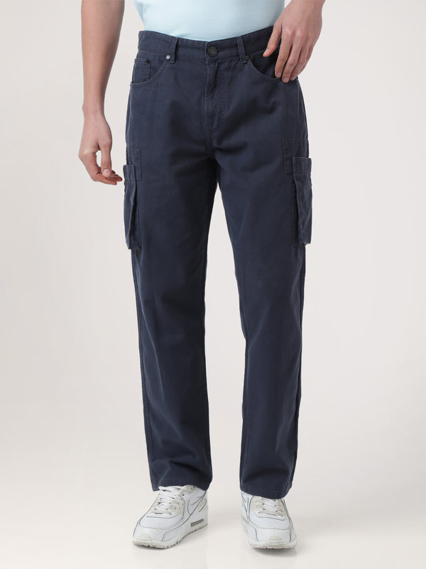 Men Straight Cargo Trousers