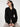 Women Classic Bishop Sleeve Black Casual Shirt