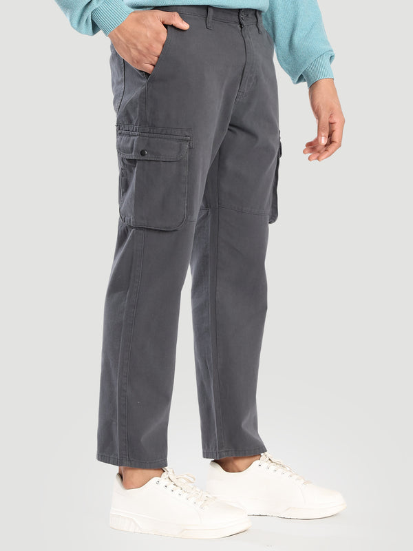 Men Grey Regular Fit Cargo