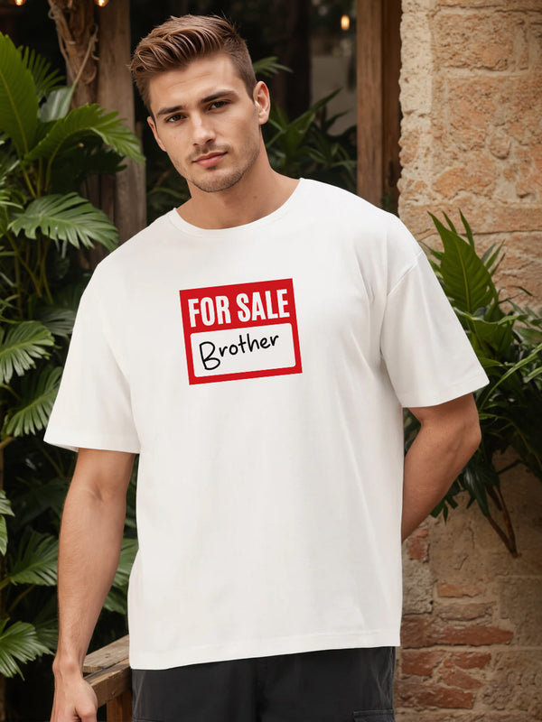 Men White Graphic Print Oversize T Shirt