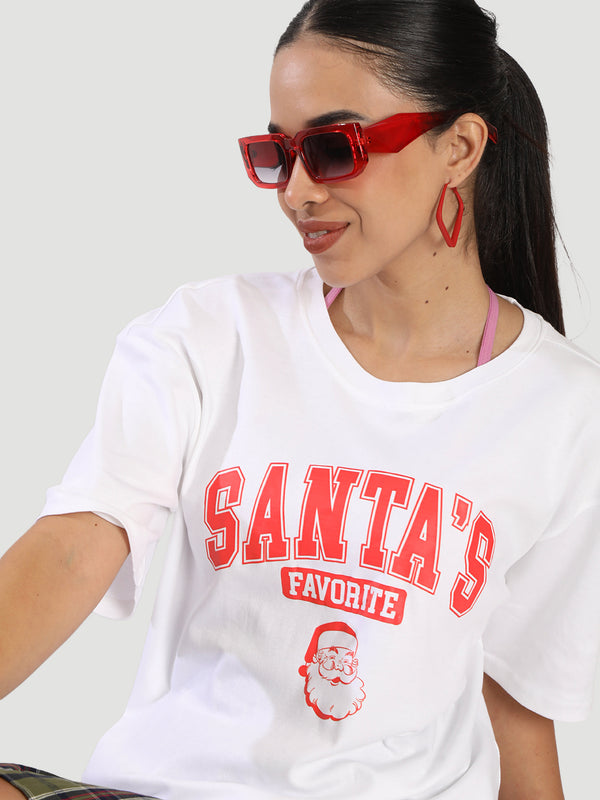 Women Oversized Graphic T-Shirt With Crew Neck