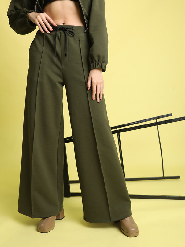 Women Olive Trousers