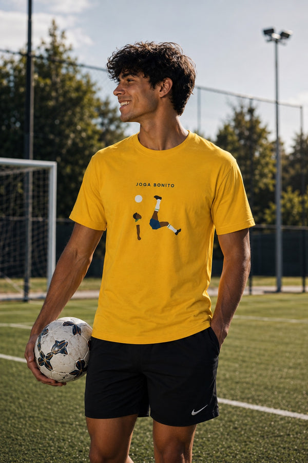 Men Yellow Graphic Regular Half sleeves T-Shirt