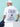 Men White Printed Oversized T-Shirt