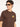 Men Brown coloured regular fit T Shirt with embroidery badge