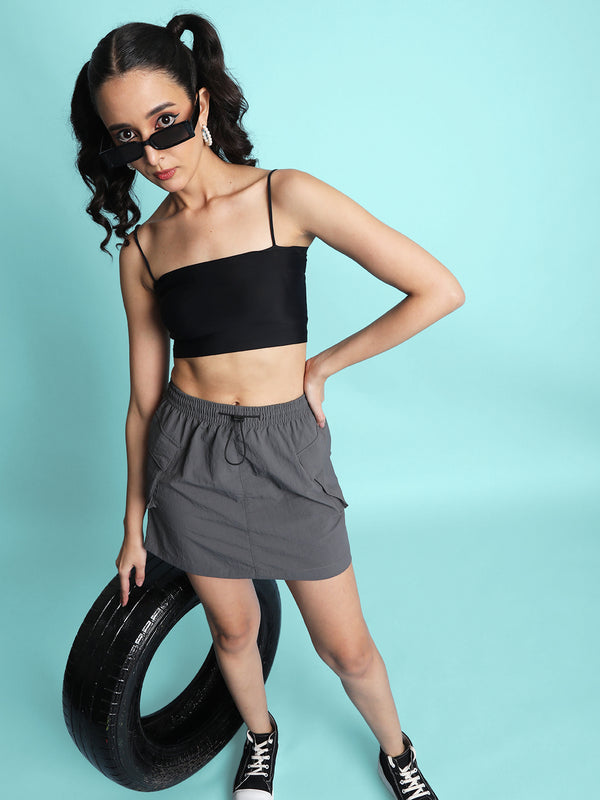 Women Grey Cargo Trousers