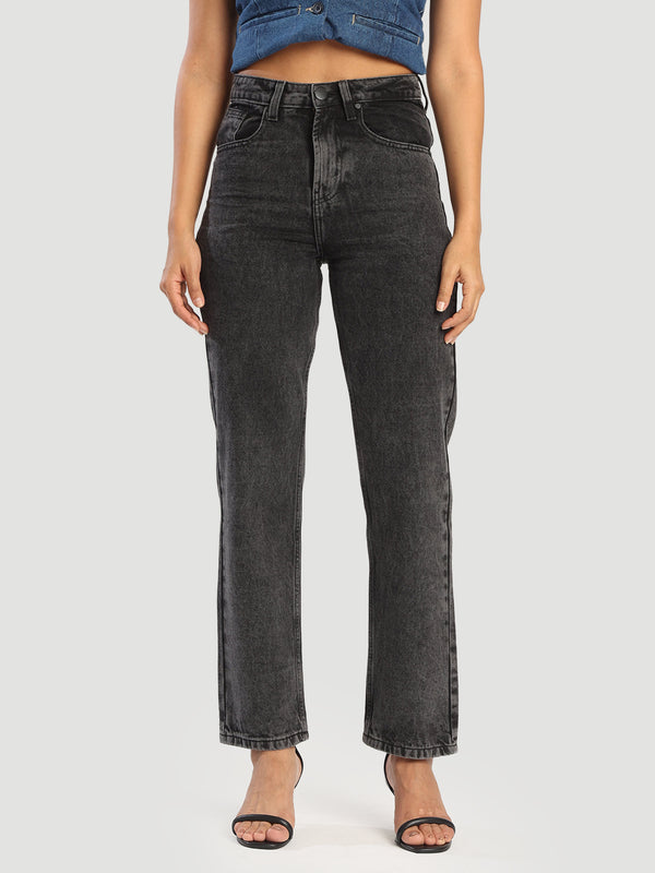 Women charcoal Relax Fit cotton Jeans