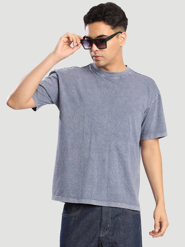 Men Over size drop Shoulder Acidwash T Shirt