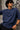 Men Solid Dust Blue Oversize Half sleeves T-shirt