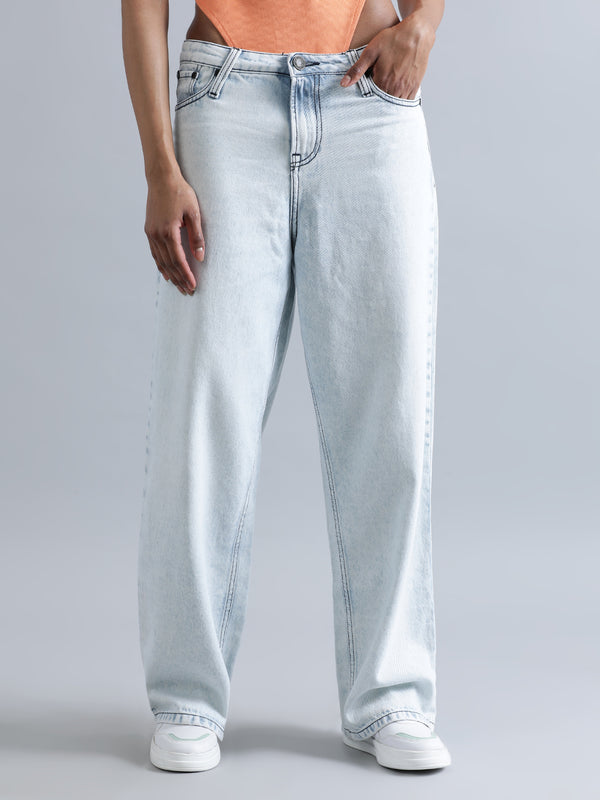 Women's Relaxed Fit High-Rise Light Shade Jeans