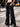 Women Black Relaxed Fit Jeans with Drawstring & Slit Detail