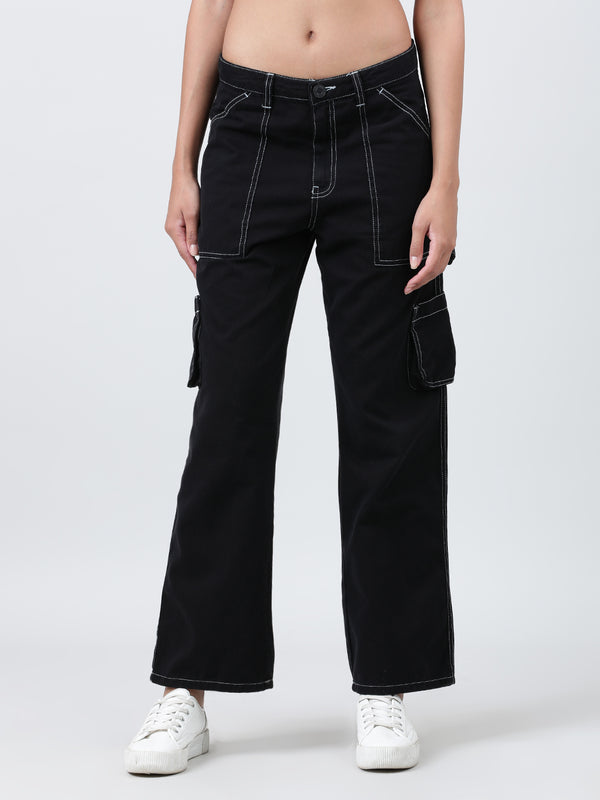 Women Straight Cargo Trousers