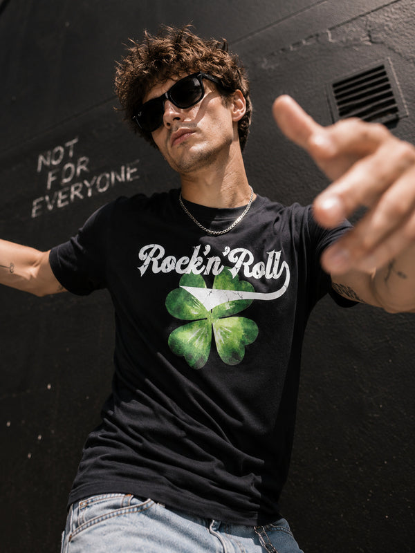 Men Black Cotton Lycra Typography Print T-Shirt