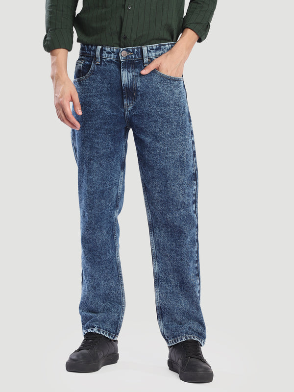 Men Blue Fashion Wash Relax Fit Denim Jeans
