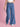 Women Blue Solid Super Wide Leg Denim Jeans