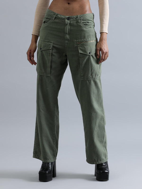 Women Straight Cargo Trousers