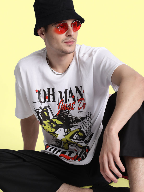 Men Oh Man Graphic Print T Shirt