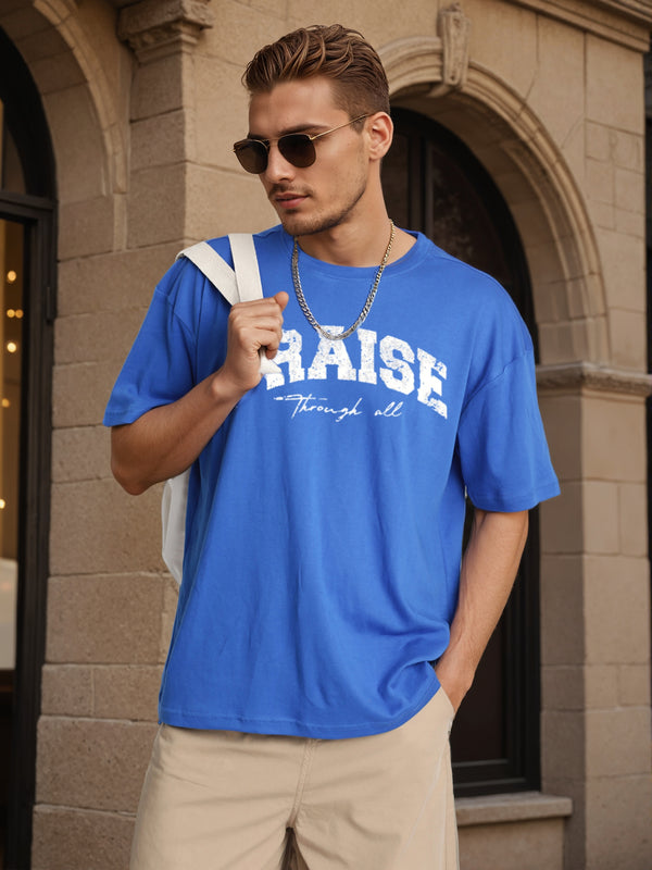 Men Over size drop Shoulder Grahic T Shirt