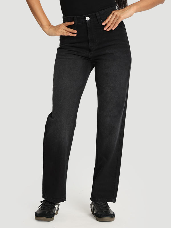 Women charcoal Relax Fit Jeans
