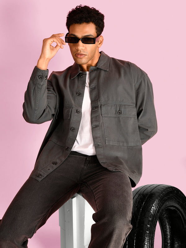 Men Oversized Castle Rock Denim Jacket