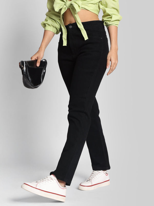 Women Basic Along With Coin Pocket Denim Trouser