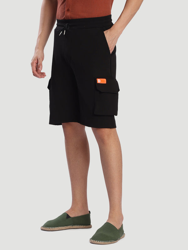 Men Scuba Knitted Cargo Shorts