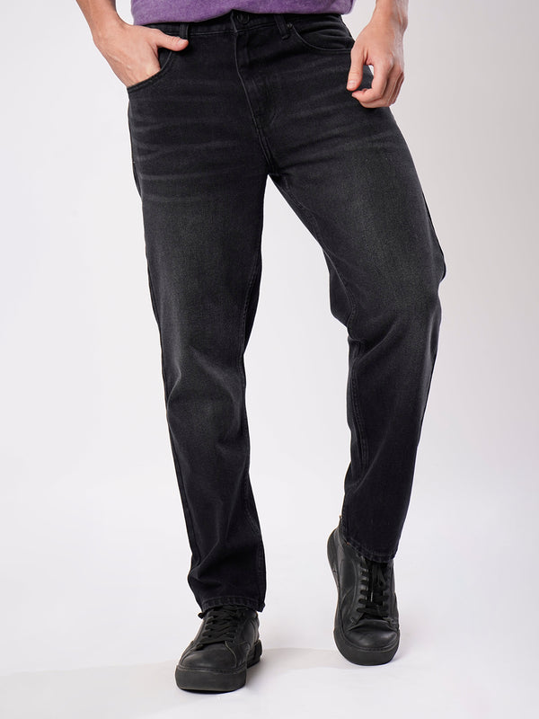 Men Black Light Fade Regular Jeans