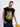 Men Black Sleeveless Graphic Oversized T Shirt