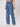 Women Blue Washed Relax Fit Jeans with Side-seam Detailing