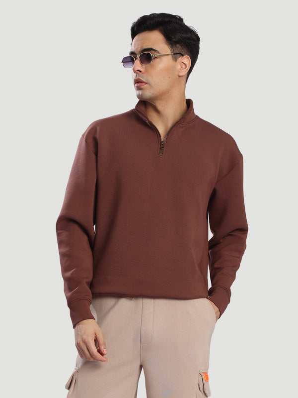 Men Quarter zip scuba Sweatshirt