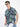 Mens Blue Resort Collar Abstract Print Shirt