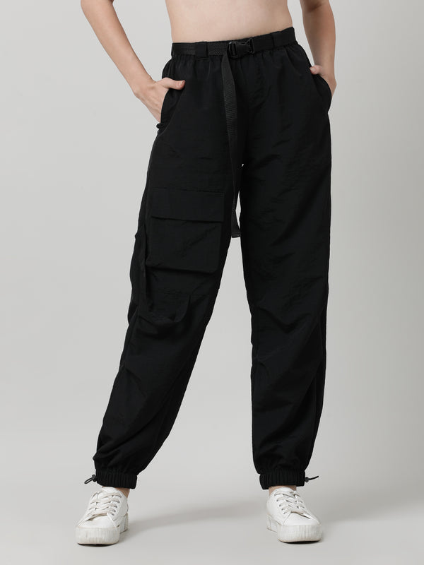 Women Solid Cargo Trousers