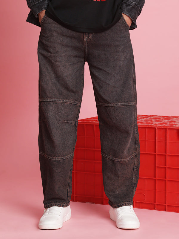 Men Baggy Tinted Biker Jeans