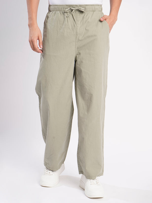 Men Green Baggy Trousers