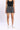 Women Dark Grey Pleated Stretchable Shorts
