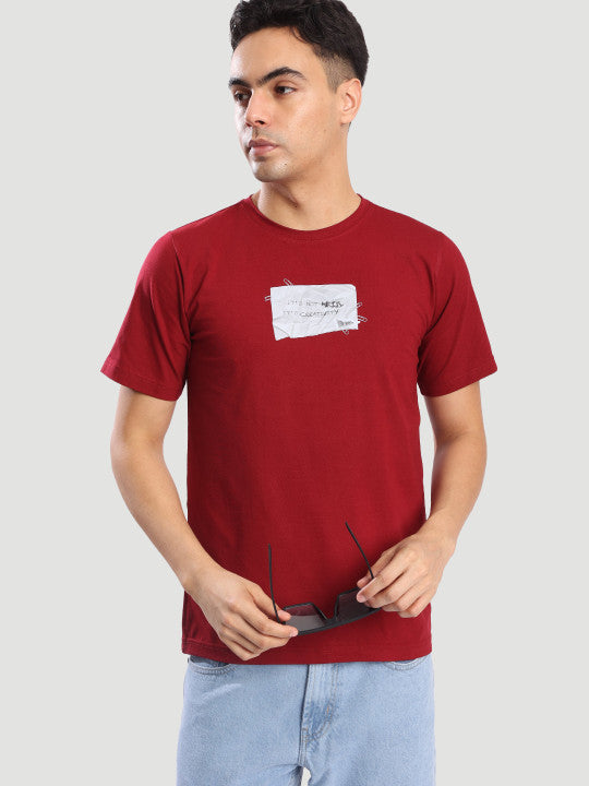 Men Regular Fit Grahic print T Shirt