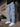 Men Blue Straight Convertible Cargo Denim Trouser