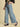 Women Wide Leg Tinted Blue Jeans