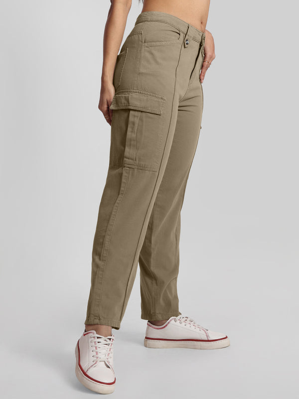 Women Regular Fit Cargo Casual Trouser