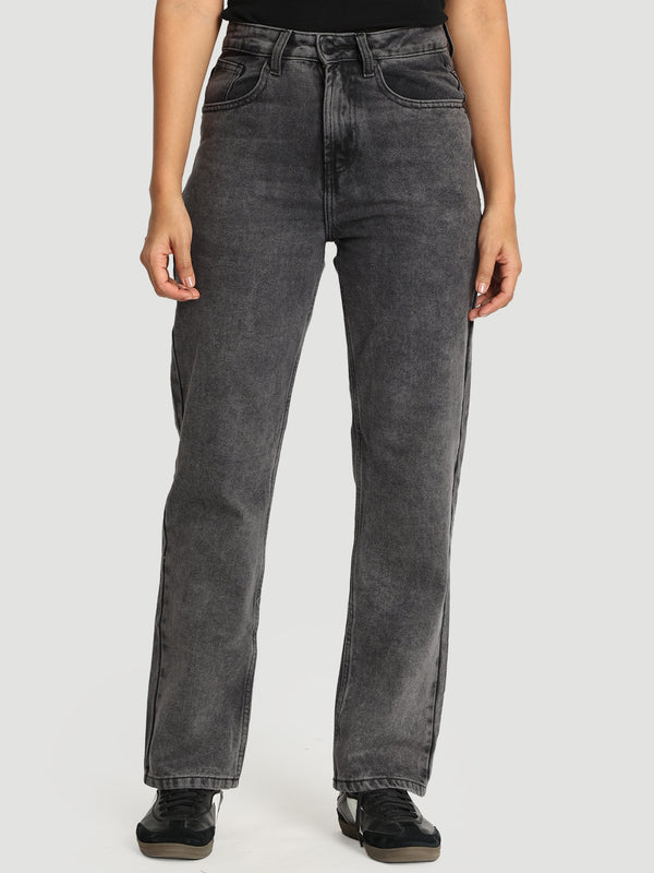 Women charcoal Relax Fit Jeans
