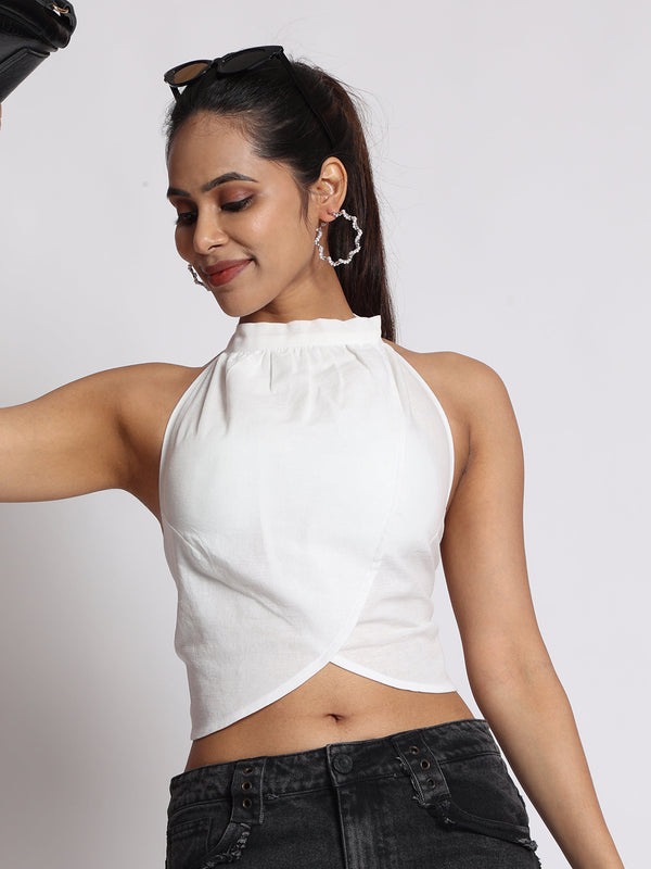 Women Regular Fit Tulip Shape Wrap Top