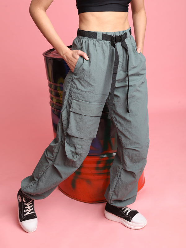 Women Solid Cargo Trousers
