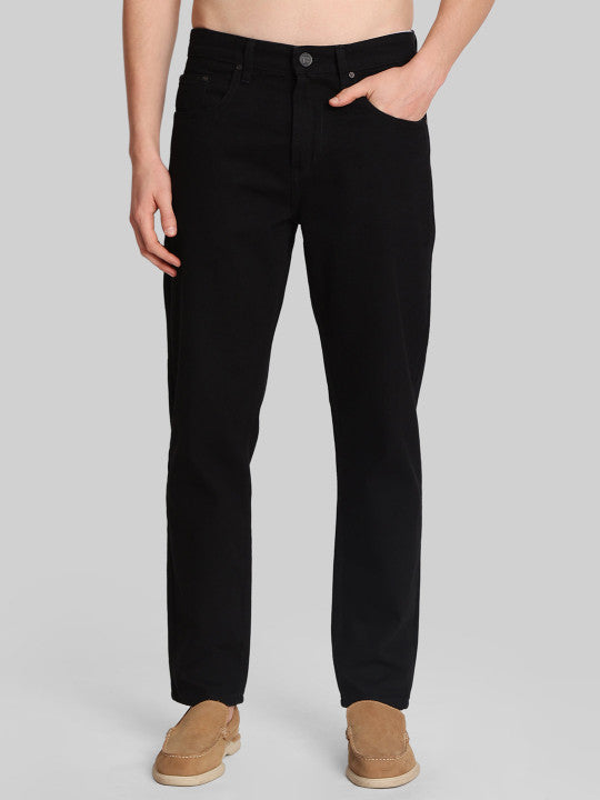 Men Black regular Fit Mid-Rise Jeans