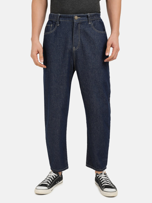 Men Solid Blue Loose Fit Denim Jeans