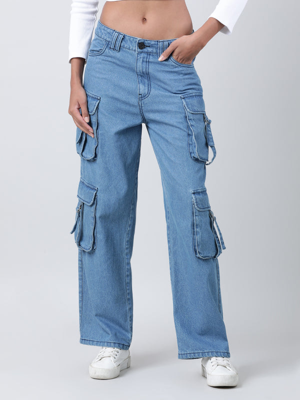 Women Relaxed Cargo Trousers