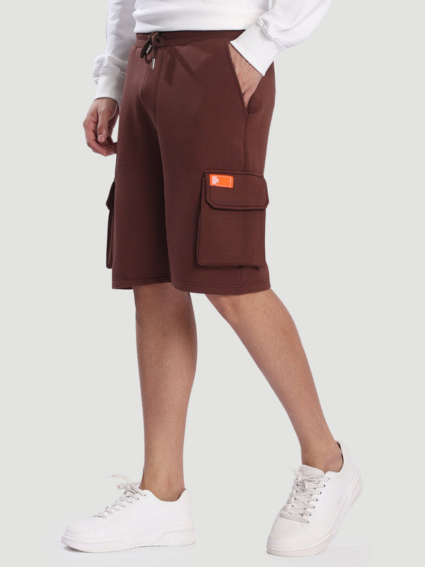 Men Scuba Knitted Cargo Shorts