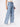Women Light Blue Washed Relax Fit Jeans with Side-seam Detailing