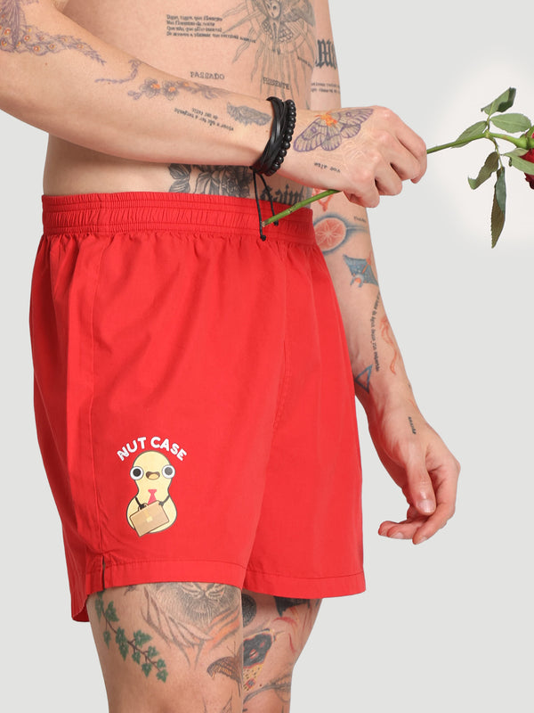 Men Solid Mid-Rise Relaxed Fit Graphic Lounge Boxer Shorts