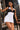 Women White Plunge Neck Bow Dress