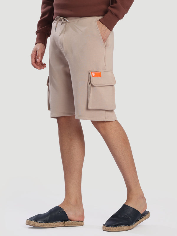 Men Scuba Knitted Cargo Shorts